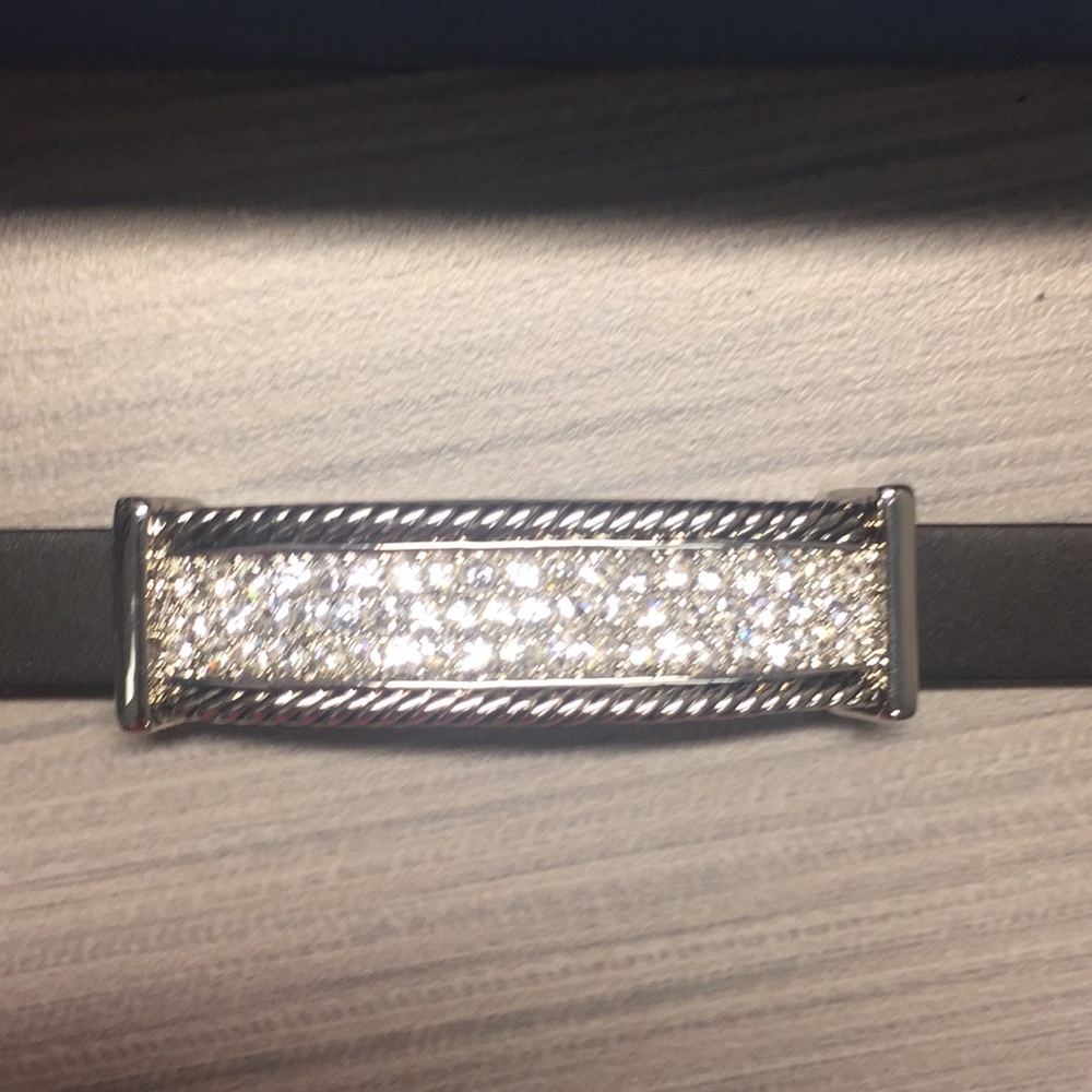 Lia Sophia bracelet stud rhinestones BLack straps